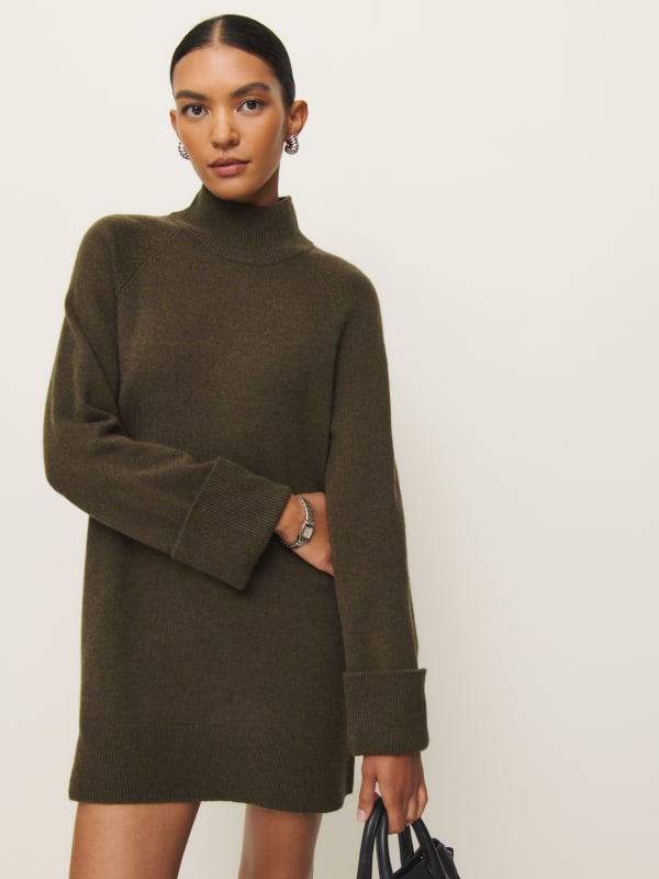 Tate Regenerative Wool Sweater Dress - Kelp